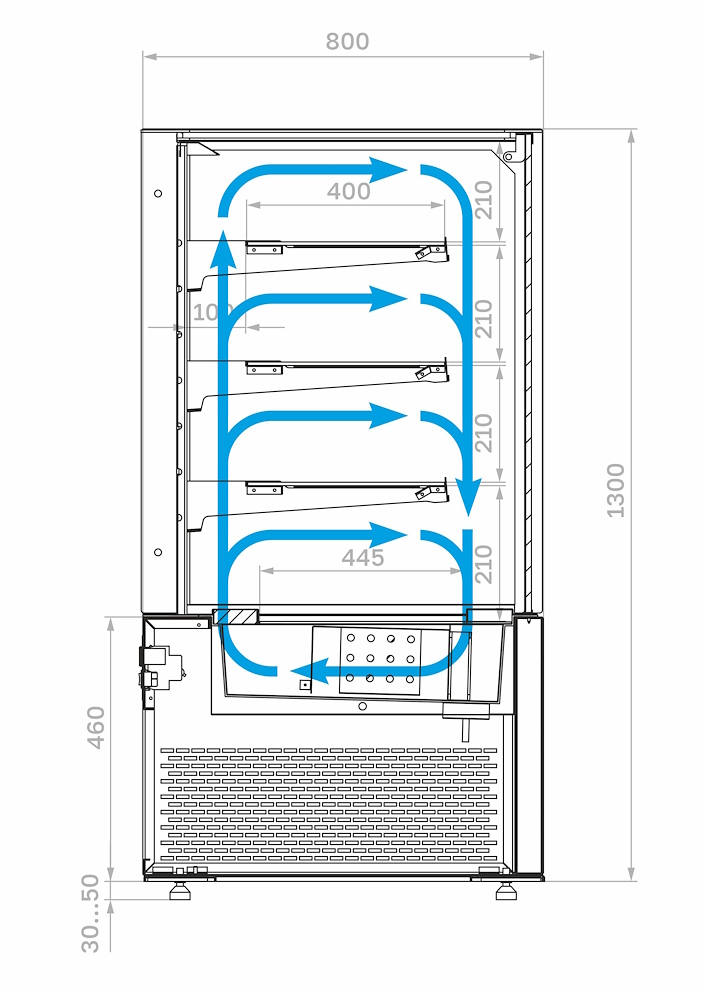 Кондитерская витрина CARBOMA COSMO KC78‑130 VV 1,2‑2 (self) 