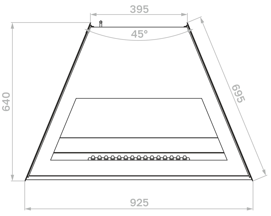Кондитерская витрина CARBOMA CUBE 2 STANDARD KC70 VV‑3‑1 2.0 (внешний угол 45°) 