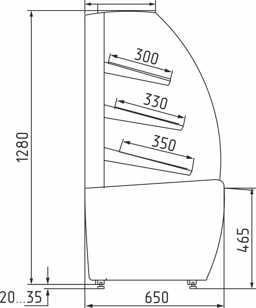 Хлебная витрина CARBOMA FLANDRIA LIGHT K70 N 0,9‑1 