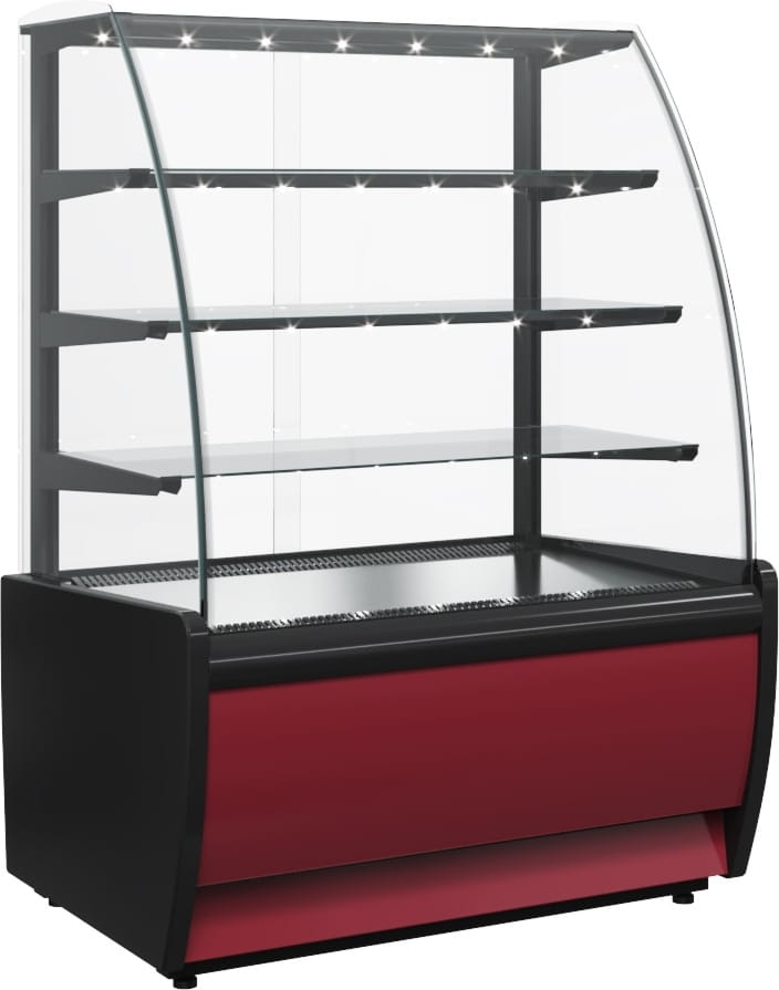 Кондитерская витрина CARBOMA ВХСв‑0,9д FLANDRIA LIGHT (K70 VM 0,9‑1) 