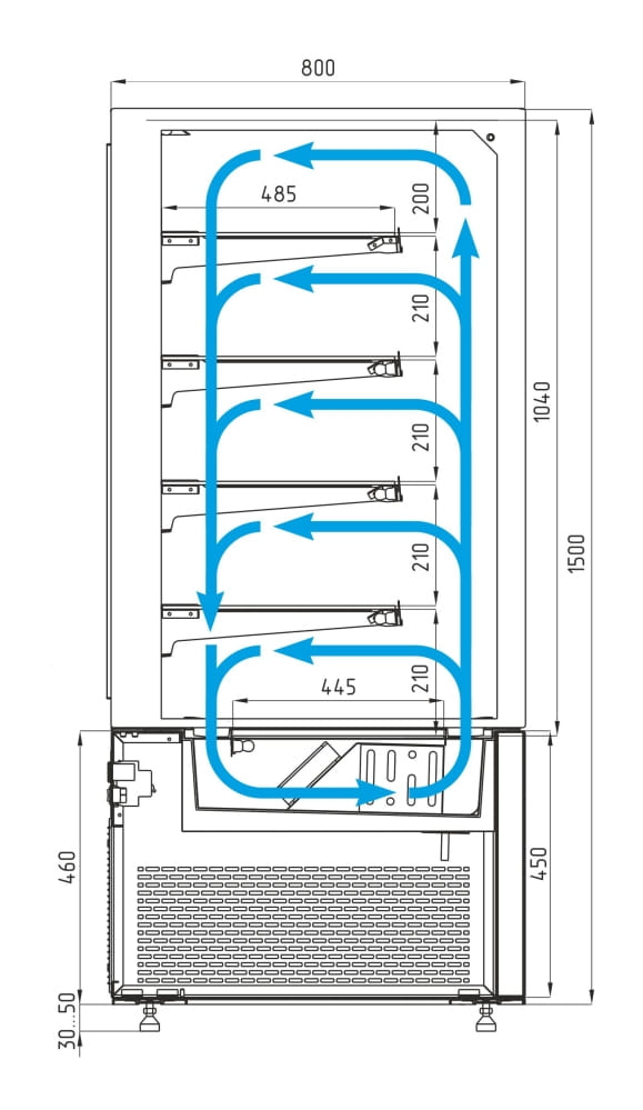 Кондитерская витрина CARBOMA COSMO KC78‑150 VV 1,5‑1 