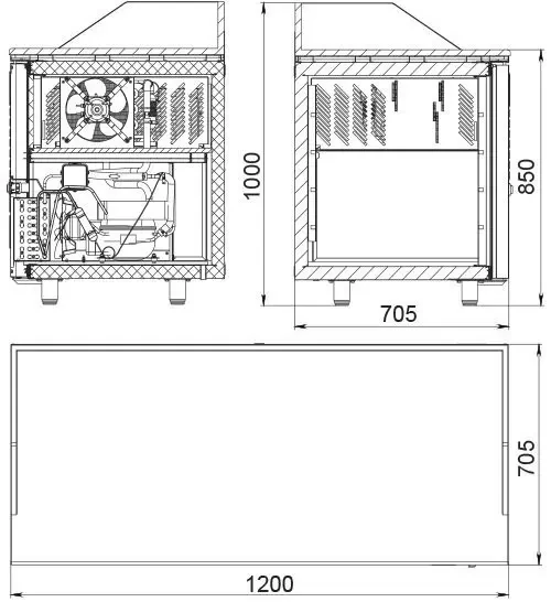 Холодильный стол для пиццы Polair TM2GNpizza-GC 