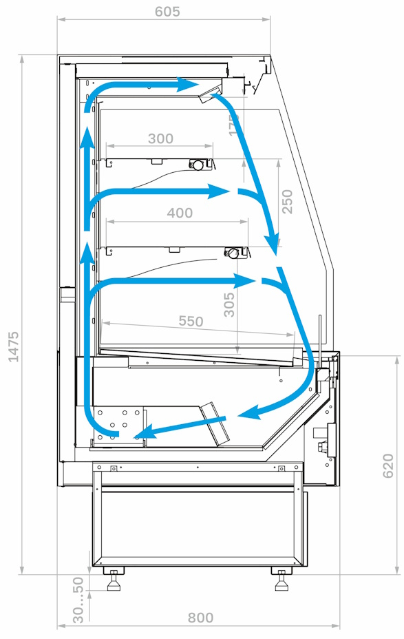 Холодильная горка CARBOMA PRAIA 2 GC85 VM 1,25‑2 2.0 