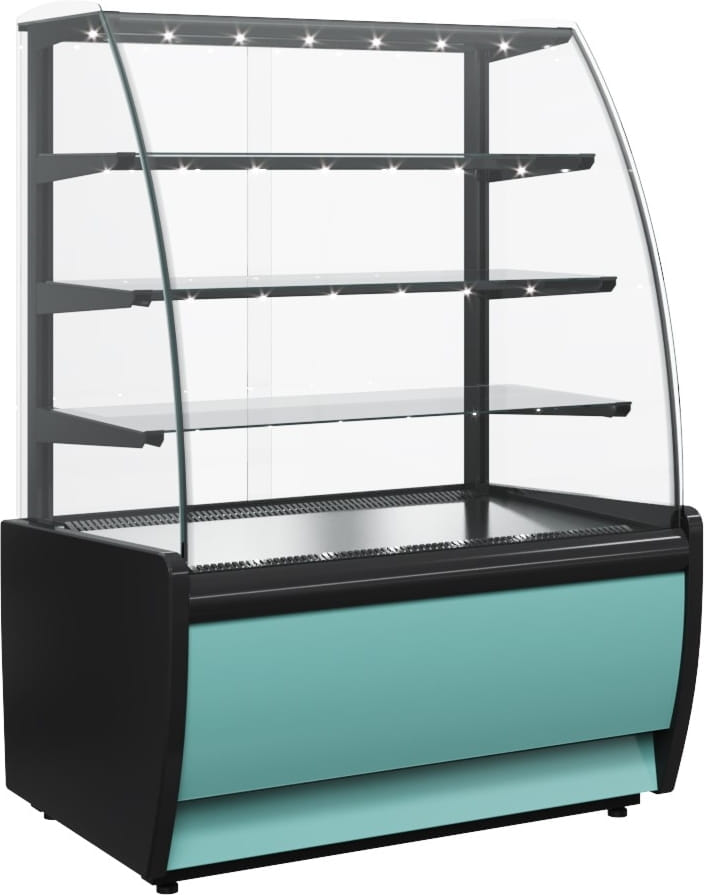 Кондитерская витрина CARBOMA ВХСв‑0,9д FLANDRIA LIGHT (K70 VM 0,9‑1) 