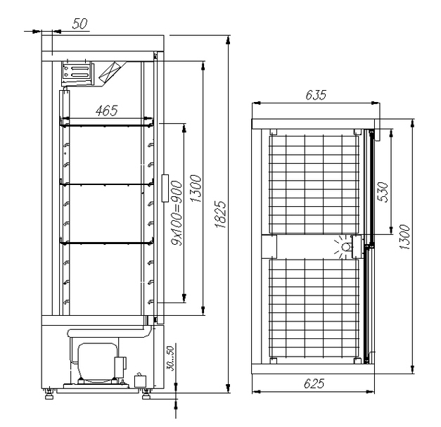 Холодильный шкаф CARBOMA ШХ‑0,8К INOX 