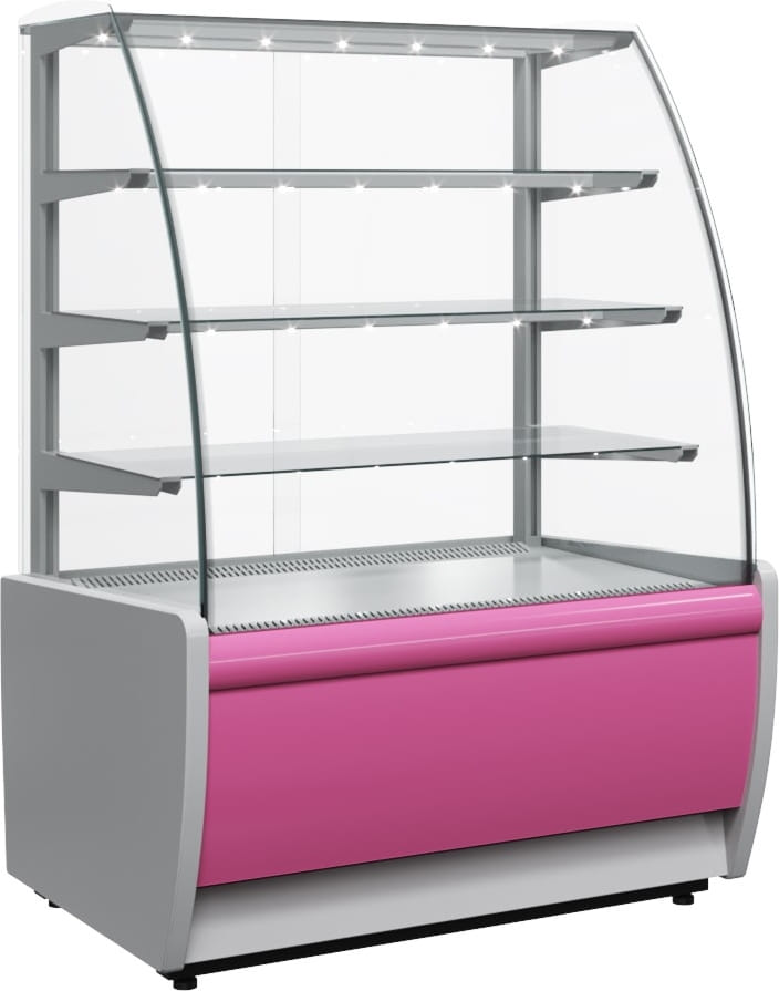 Кондитерская витрина CARBOMA ВХСв‑0,9д FLANDRIA LIGHT (K70 VM 0,9‑1) 